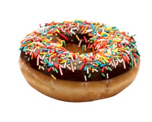 1 doughnut (71 g) Chocolate Iced with Sprinkles Doughnut