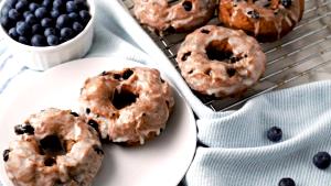 1 doughnut (80 g) Glazed Blueberry Cake Doughnut