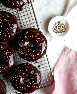 1 Doughnut Donut, Double Chocolate Cake