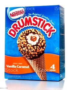 1 drumstick (98 g) Vanilla Caramel Ice Cream Drumstick