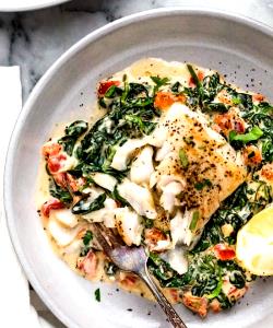 1 each (86 g) Baked Florentine Fish