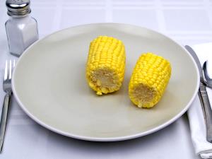 1 Ear, Small (5-1/2" To 6-1/2" Long) White Sweet Corn (Without Salt, Drained, Cooked, Boiled)