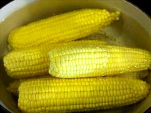 1 Ear, Yields Yellow Sweet Corn (Kernels On Cob, Without Salt, Frozen, Drained, Cooked, Boiled)