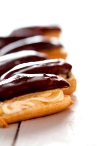 1 Eclair (5" X 2" X 1-3/4") Chocolate Glazed Eclairs (Custard Filled)
