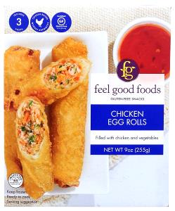 1 egg roll and 1 packet sauce (84 g) Chicken Egg Rolls