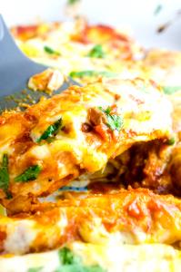 1 Enchilada Shredded Pork Corn Shell Enchilada