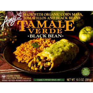 1 entree (291 g) Black Bean Tamale Verde with Spanish Rice