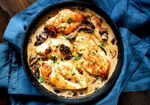 1 entree Sauteed Chicken with Sherry & Mushrooms