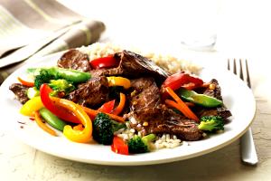 1 Entree Sirloin Beef & Asian Style Vegetables Entree