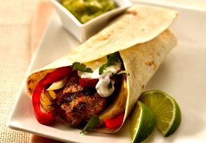 1 fajita Flour Tortilla Fat Sam Fajita - Ground Beef