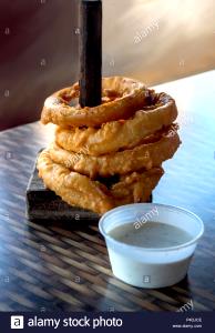 1 Fast Food Order Baked or Fried Batter Dipped Onion Rings