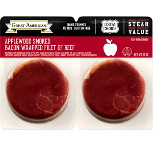 1 filet (142 g) Filet of Beef with Bacon