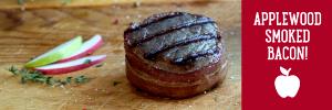 1 filet (198 g) Applewood Bacon Wrapped Beef Filet