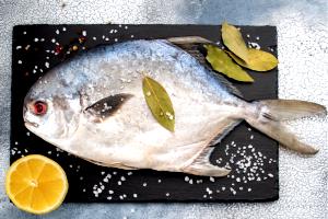 1 Fillet (112.0 G) Florida Pompano, raw