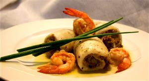 1 fillet (126 g) Sole Stuffed with Shrimp & Garlic