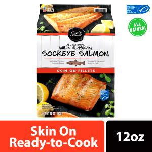1 fillet (170 g) All Natural Wild Alaskan Sockeye Salmon