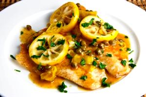 1 fillet (5.5 oz) Lemon Piccata Tilapia