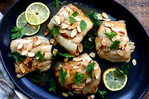 1 fillet (6 oz) Baked Tilapia with Toasted Almonds