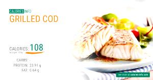 1 fillet (89 g) Grilled Cod