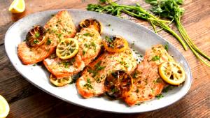 1 fillet (89 g) Grilled Lemon Butter Salmon Fillets