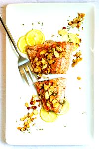 1 Fillet Salmon Almondine