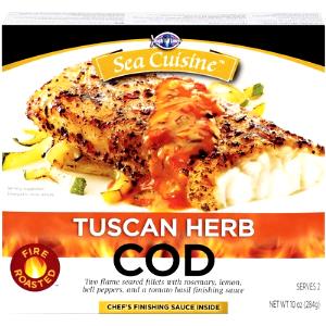 1 fillet with sauce (112 g) Tuscan Herb Cod