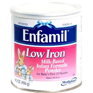 1 Fl Oz Infant Formula (Enfamil, Low Iron, from Powder)