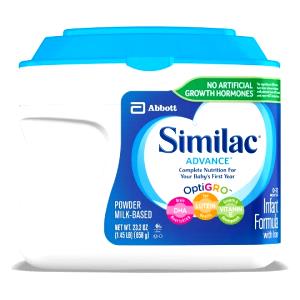 1 Fl Oz Infant Formula (Similac Advance, Low Iron, from Concentrate)