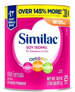 1 Fl Oz Infant Formula (Similac Isomil, with Iron, from Powder)