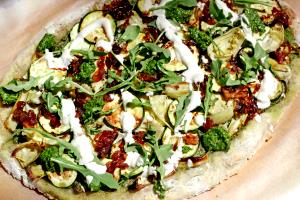 1 flatbread Sunflower Cheese Flatbread