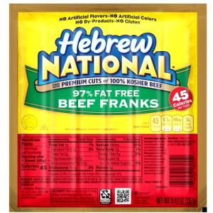1 frank (45 g) 97% Fat Free Beef Franks