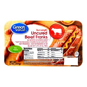 1 frank (50 g) Uncured Beef Franks