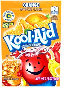 1 Gram Powdered Soft Drink Mix, Orange, Unsweetened