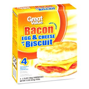 1 Great Starts Sandwich (4.2 Oz) Egg, Cheese and Bacon on Biscuit