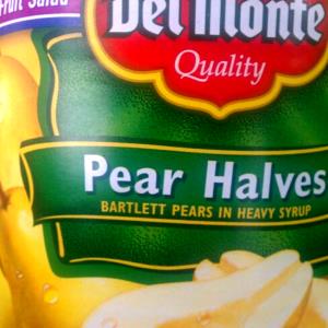 1 Half Pear, Heavy Syrup, Drained