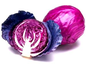 1 Head Large (about 5-1/2" Dia) Red Cabbage