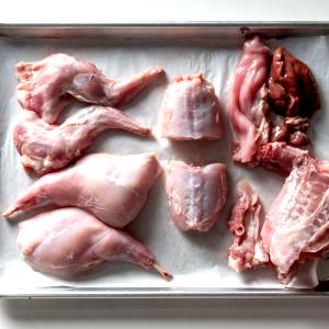 1 Hindleg (leg And Thigh) (yield After Cooking, Bone Removed) Rabbit