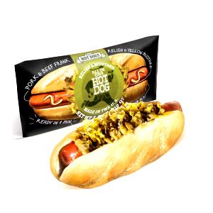 1 hot dog (157 g) Original Relish Dog on a Pretzel Bun