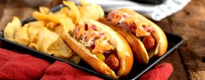 1 hot dog (188 g) Angus All Beef Relish Dog on a Seeded Bun