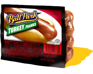 1 hot dog (34 g) Turkey Hot Dogs