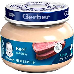 1 jar (2.5 oz) 2nd Foods Beef & Beef Gravy