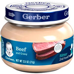 1 Jar (2.5 Oz) Baby Food Beef
