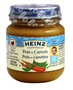1 Jar, NFS Baby Food Strained Carrots and Peas