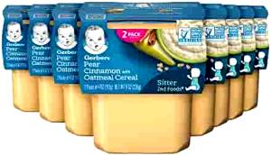 1 Jar Rice Cereal & Pears, Strained