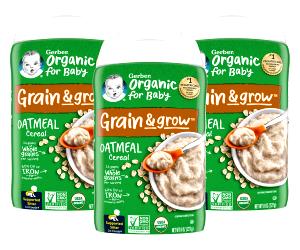 1 Jar Whole Grain Cereal With Raspberries, DHA Plus, Strained