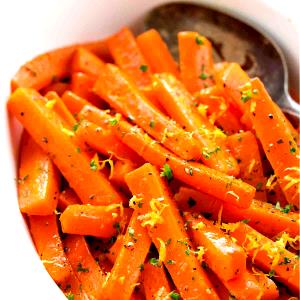 1 Large (7-1/4" To 8-1/2" Long) Cooked Glazed Carrots (from Fresh)