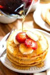 1 Large (7" Dia) Whole Wheat Pancakes