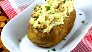 1 Large Baked Potato Stuffed with Sour Cream (Peel Eaten)