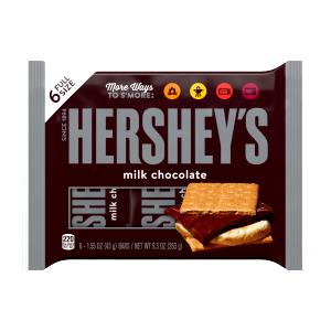 1 Large Bar (28 Squares, 6 Oz) Plain Milk Chocolate Candy