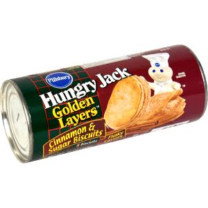 1 Large Biscuit (Hungry Jack) Baking Powder or Buttermilk Biscuit (from Refrigerated Dough)